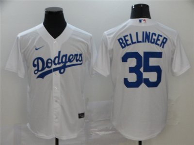 Los Angeles Dodgers #35 Cody Bellinger White 2020 Cool Base Jersey