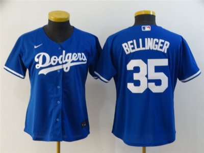 Women's Los Angeles Dodgers #35 Cody Bellinger Royal Blue 2020 Cool Base Jersey