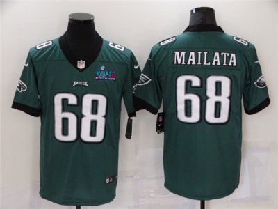 Philadelphia Eagles #68 Jordan Mailata Green Super Bowl LVII Limited Jersey