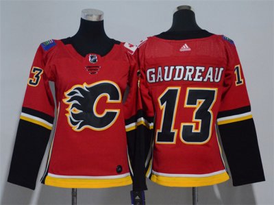 Women's Calgary Flames #13 Johnny Gaudreau Home Red Jersey
