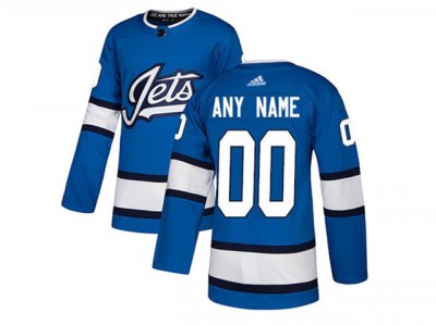 Winnipeg Jets Custom #00 Alternate Blue Jersey
