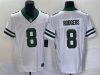 New York Jets #8 Aaron Rodgers White Legacy Vapor F.U.S.E. Limited Jersey