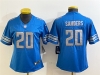 Womens Detroit Lions #20 Barry Sanders Blue Vapor Limited Jersey