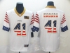 New Orleans Saints #41 Alvin Kamara White Retro Usa Flag Fashion Limited Jersey