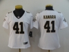 Womens New Orleans Saints #41 Alvin Kamara White Vapor Limited Jersey