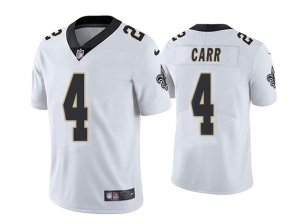Youth New Orleans Saints #4 Derek Carr White Vapor Limited Jersey