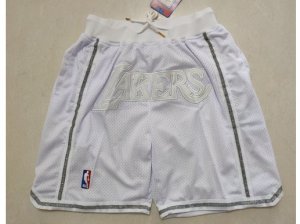 Los Angeles Lakers Just Don Lakers White Basketball Shorts
