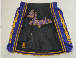 Los Angeles Lakers Just Don Los Angeles Black Basketball Shorts