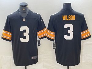 Pittsburgh Steelers #3 Russell Wilson Alternate Black Vapor Limited Jersey