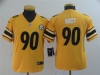 Youth Pittsburgh Steelers #90 T.J. Watt Gold Inverted Limited Jersey
