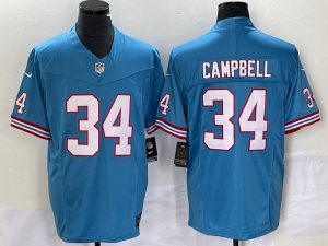 Tennessee Titans #34 Earl Campbell Light Blue Vapor F.U.S.E. Limited Jersey
