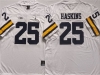 NCAA Michigan Wolverines #25 Hassan Haskins White College Football Jersey