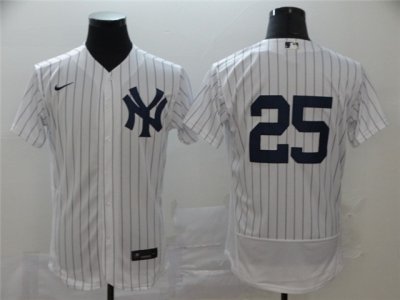 New York Yankees #25 Gleyber Torres White Flex Base Jersey