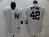 New York Yankees #42 Mariano Rivera White Cool Base Jersey