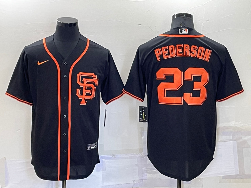 San Francisco Giants #23 Joc Pederson Black Cool Base Jersey