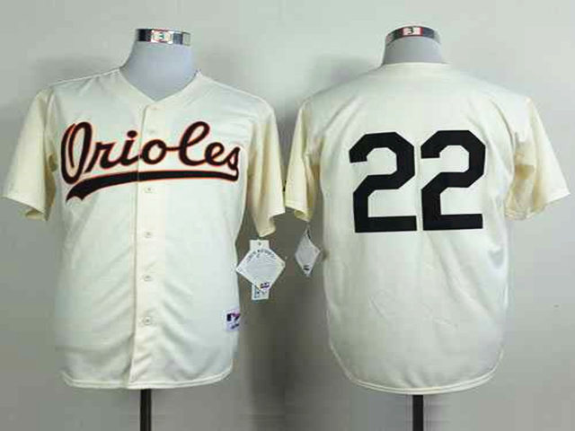Baltimore Orioles #22 Jim Palmer 1954 Throwback Cream Jersey - Click Image to Close