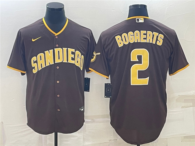 San Diego Padres #2 Xander Bogaerts Brown Cool Base Jersey - Click Image to Close