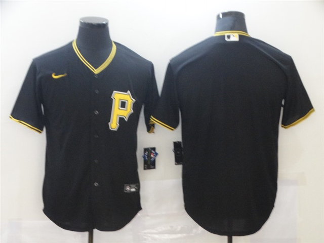 Pittsburgh Pirates Blank Black Cool Base Team Jersey - Click Image to Close