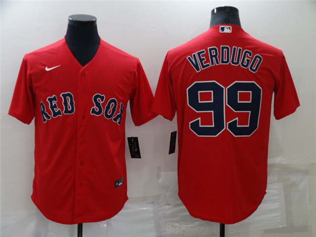 Boston Red Sox #99 Alex Verdugo Red Cool Base Jersey - Click Image to Close