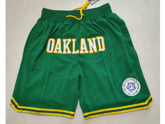 Oakland Athletics Just Don Oakland Green Baseball Shorts - Click Image to Close