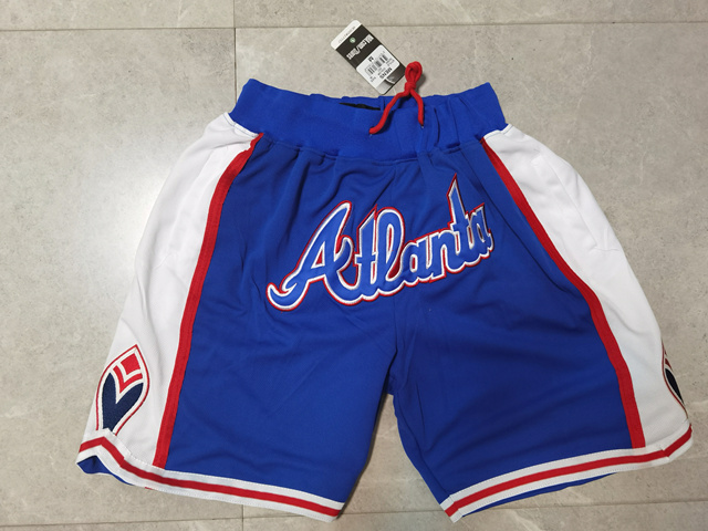 MLB Atlanta Braves Blue Shorts - Click Image to Close