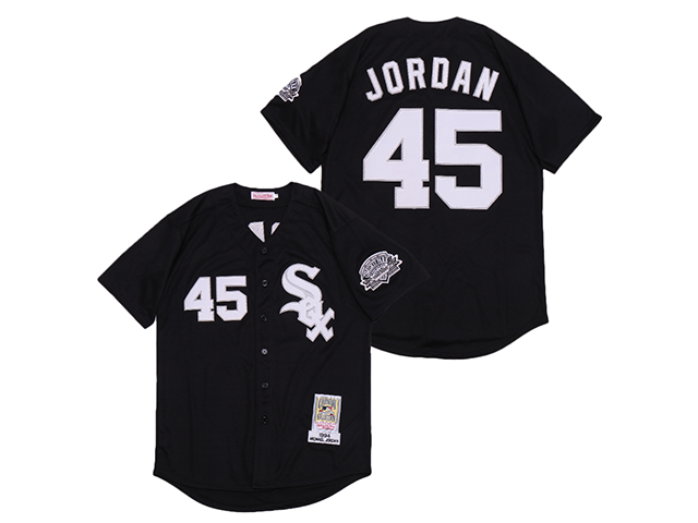 Chicago White Sox #45 Michael Jordan 1994 Throwback Black Jersey ...