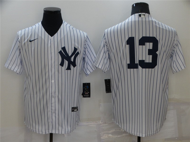 New York Yankees #13 Joey Gallo White Without Name Cool Base Jersey - Click Image to Close