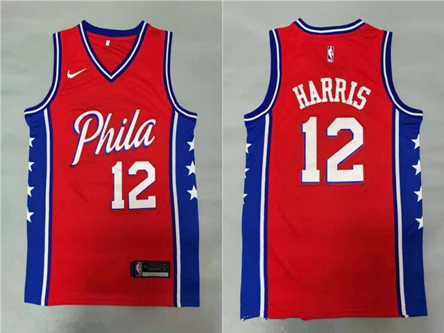 Philadelphia 76ers #12 Tobias Harris 2021-22 Red Statement Edition Swingman Jersey - Click Image to Close