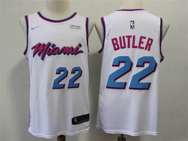 Miami Heat #22 Jimmy Butler White City Edition Swingman Jersey - Click Image to Close