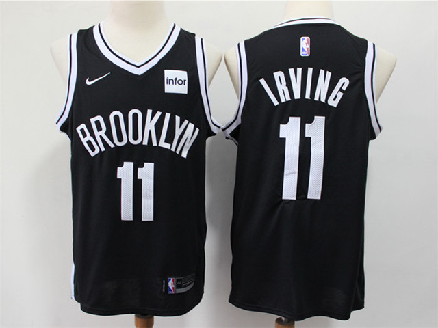 Brooklyn Nets #11 Kyrie Irving Black Swingman Jersey - Click Image to Close