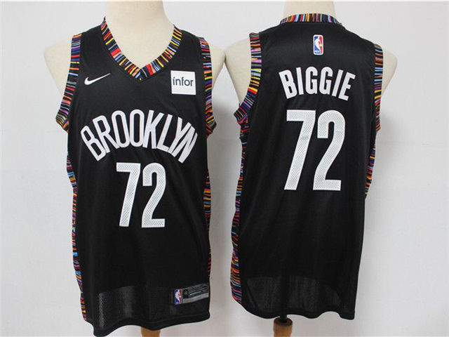 Brooklyn Nets #72 Biggie Black City Edition Swingman Jersey - Click Image to Close