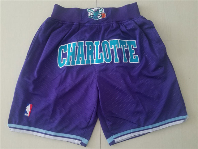 Charlotte Hornets Just Don Charlotte Purple Basketball Shorts|SHORTS52 ...
