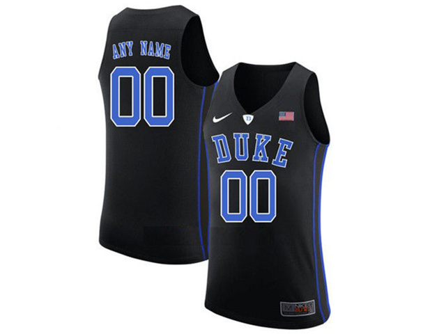 NCAA Duke Blue Devils #00 Black College Basketball Custom Jersey - Click Image to Close