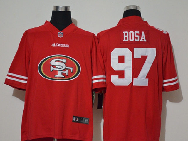 قطع غيار جدة San Francisco 49ers #97 Nick Bosa Red Team Big Logo Vapor Limited ... قطع غيار جدة