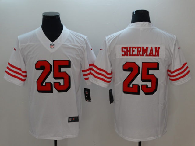 San Francisco 49ers #25 Richard Sherman White Color Rush Limited Jersey - Click Image to Close
