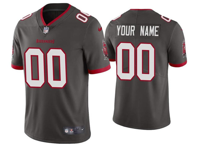 Tampa Bay Buccaneers #00 Gray Vapor Limited Custom Jersey - Click Image to Close