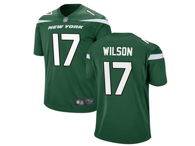 New York Jets #17 Garrett Wilson Green Vapor Limited Jersey - Click Image to Close