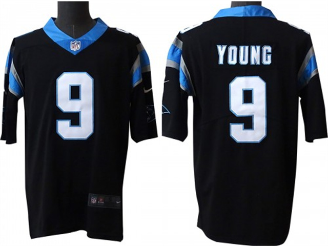 Carolina Panthers #9 Bryce Young Black Vapor Limited Jersey - Click Image to Close