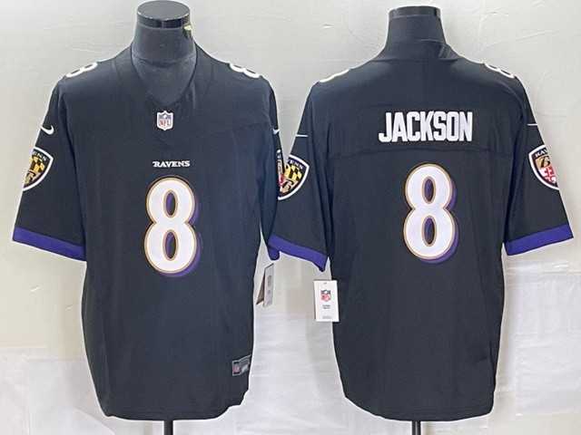Baltimore Ravens #8 Lamar Jackson Black Vapor F.U.S.E. Limited Jersey - Click Image to Close