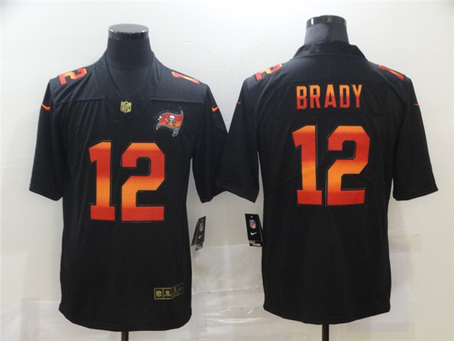 Tampa Bay Buccaneers #12 Tom Brady Black Colorful Fashion Limited Jersey - Click Image to Close