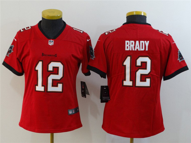 Women's Tampa Bay Buccaneers #12 Tom Brady Red Vapor Limited Jersey - Click Image to Close