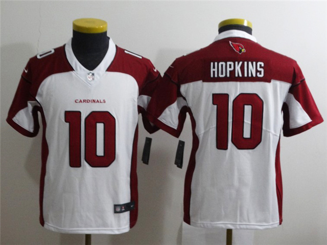 Youth Arizona Cardinals #10 DeAndre Hopkins White Vapor Limited Jersey - Click Image to Close