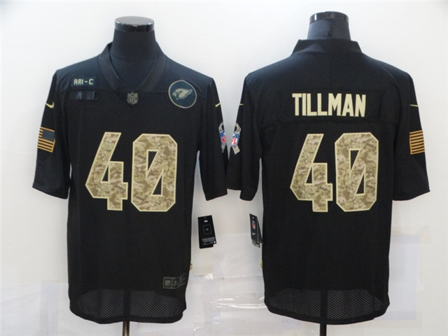 Arizona Cardinals #40 Pat Tillman 2020 Black Camo Salute To Service Limited Jersey - Click Image to Close