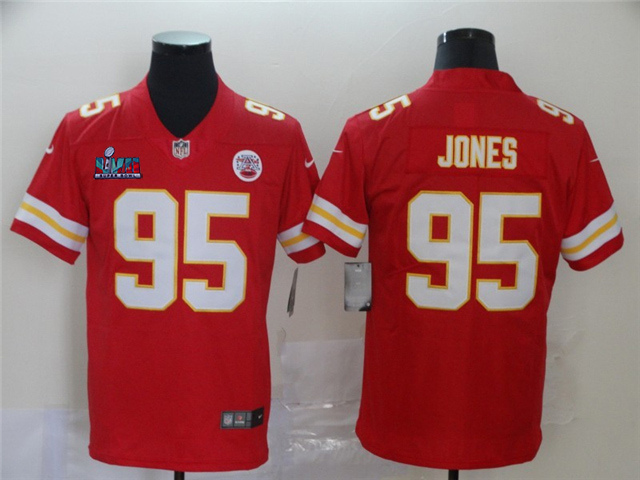 Kansas City Chiefs #95 Chris Jones Red Super Bowl LVII Limited Jersey - Click Image to Close
