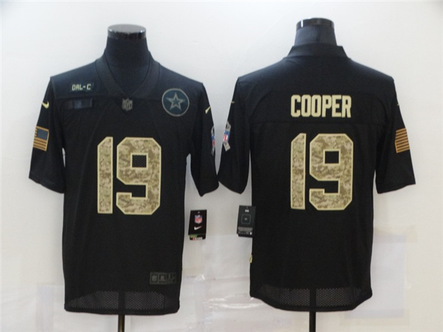 Dallas Cowboys #19 Amari Cooper 2020 Black Camo Salute To Service Limited Jersey - Click Image to Close