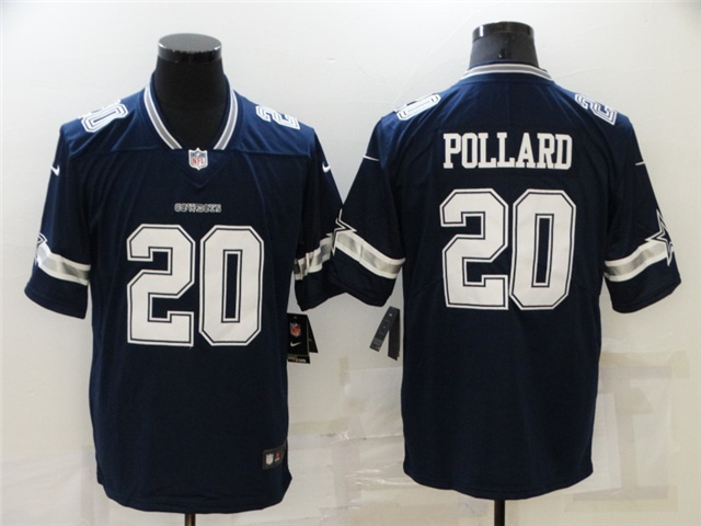 Dallas Cowboys #20 Tony Pollard Blue Vapor Limited Jersey - Click Image to Close
