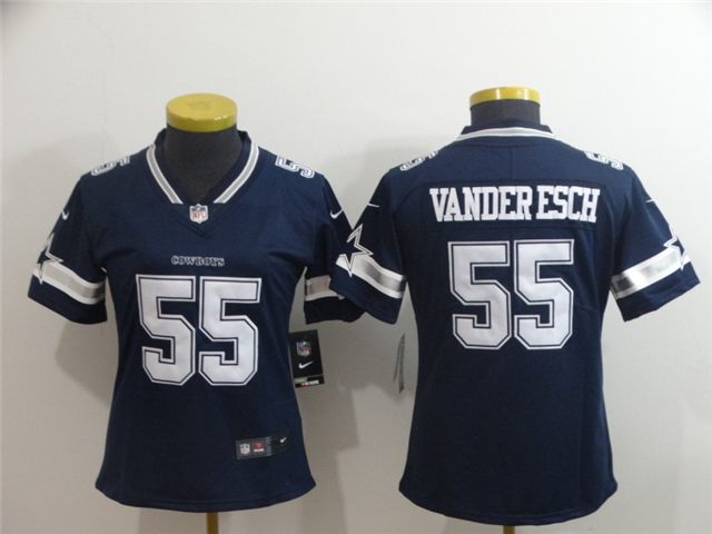 Women's Dallas Cowboys #55 Leighton Vander Esch Blue Vapor Limited Jersey - Click Image to Close
