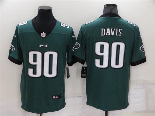 Philadelphia Eagles #90 Jordan Davis Green Vapor Limited Jersey - Click Image to Close
