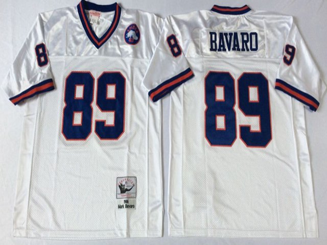 New York Giants #89 Mark Bavaro 1986 Throwback White Jersey - Click Image to Close