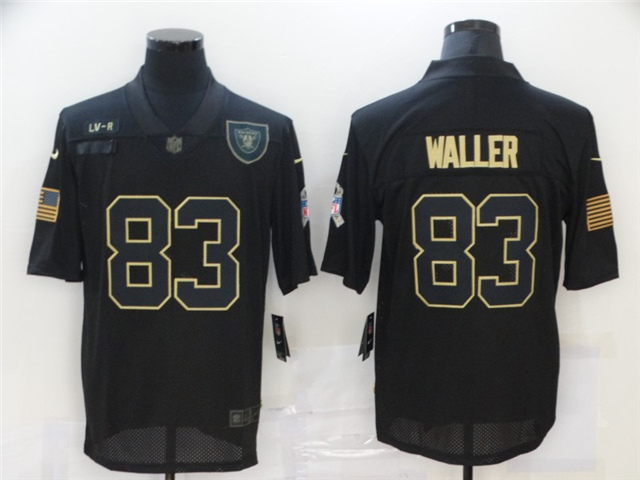 Las Vegas Raiders #83 Darren Waller 2020 Black Salute To Service Limited Jersey - Click Image to Close